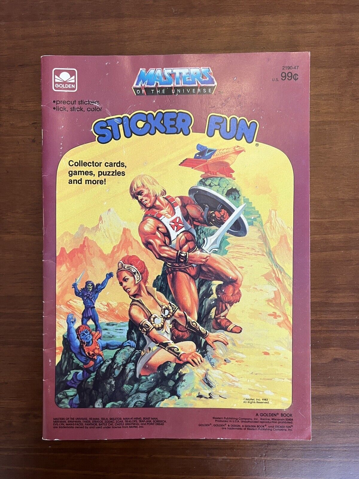 Vintage 1983 Masters of the Universe MOTU Sticker Fun He-Man, Mer-Man, Skeletor
