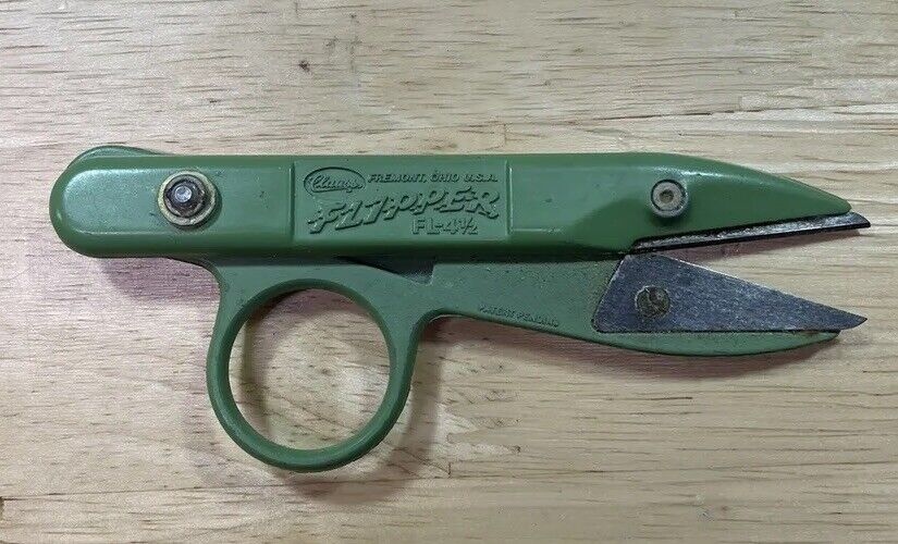 Vintage Clauss Thread Nipper Snips Scissors Green Heavy Duty USA Made