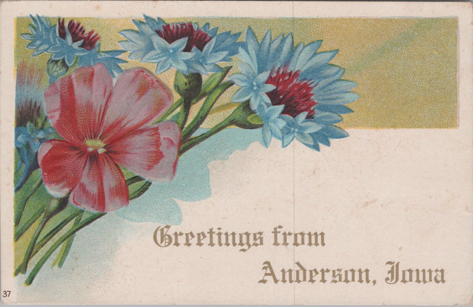 Greetings from Anderson, Iowa IO c1910s Postcard 6606d2 Embossed  MR ALE
