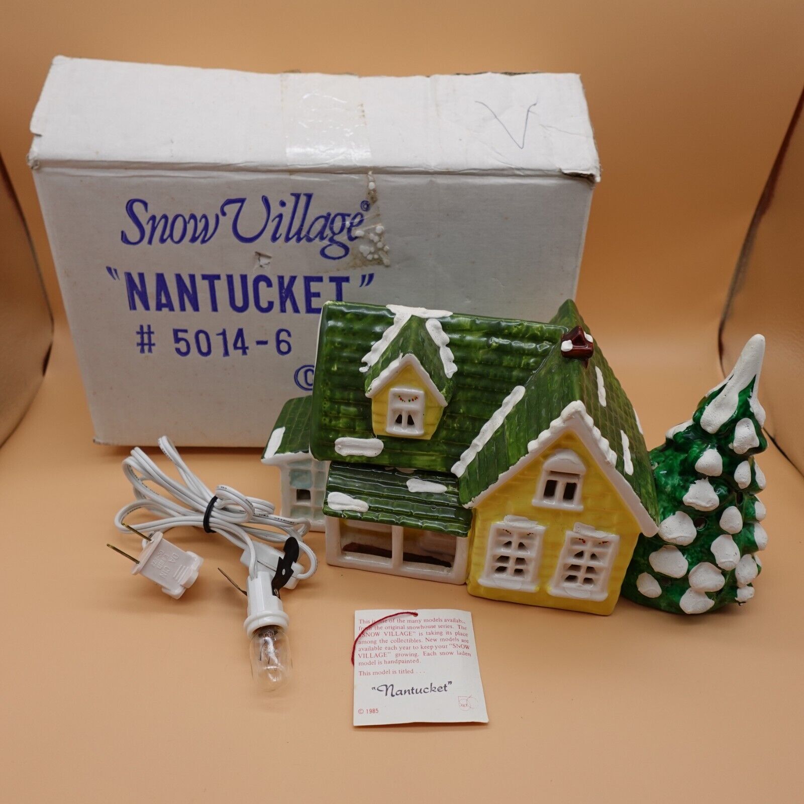 Vintage Department 56 Snow Village Nantucket House 1986 Original Box Very Nice