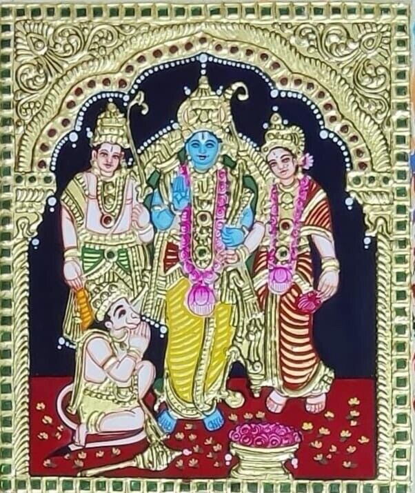 Lord Ram Darbar  Gold Tanjore Painting