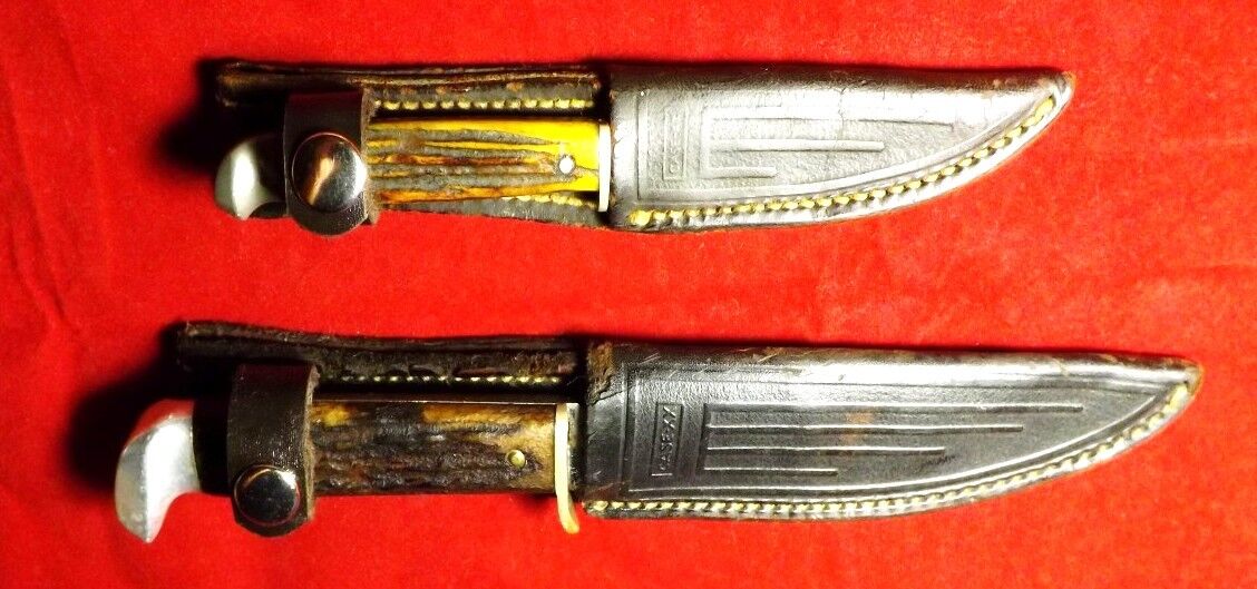 Case fixed-blade knife pair / stage / RARE C. 1920 - 1940