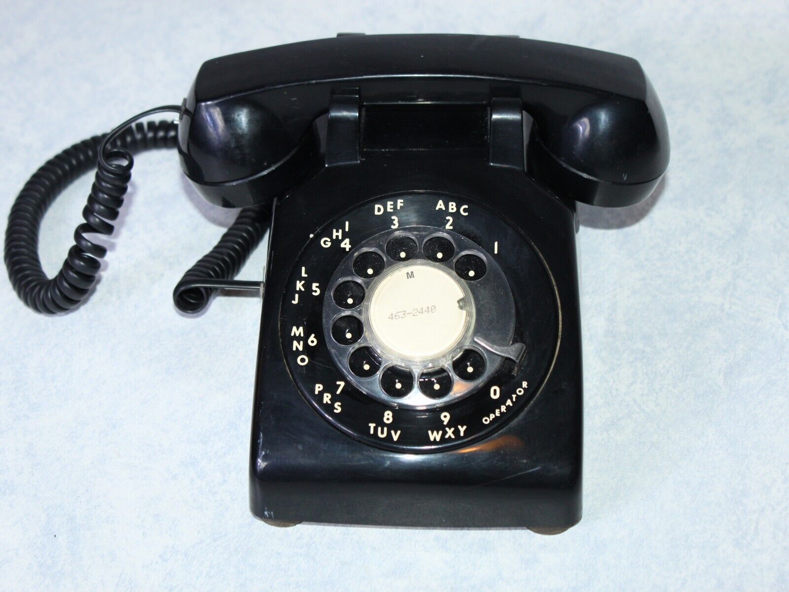 Vintage ITT Rotary Dial Desk Phone Handset Black USA Made