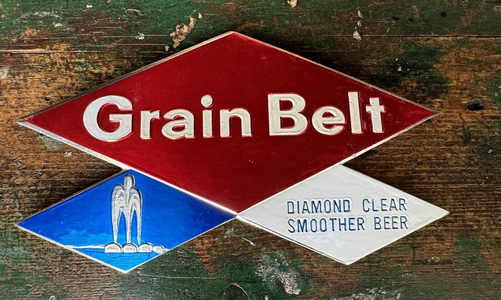 Vintage Grain Belt Beer Sign Foil Over Cardboard Minneapolis  Minnesota Rare
