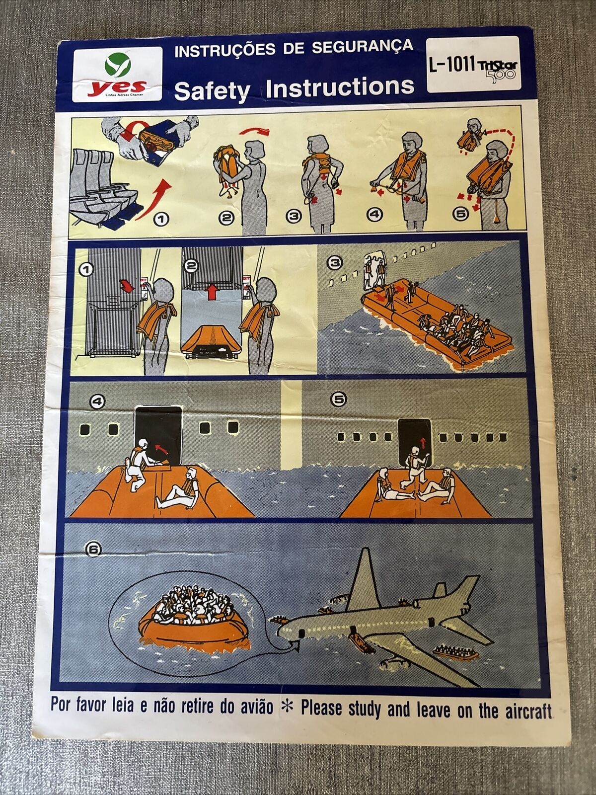SAFETY CARD YES L-1011 tristar500