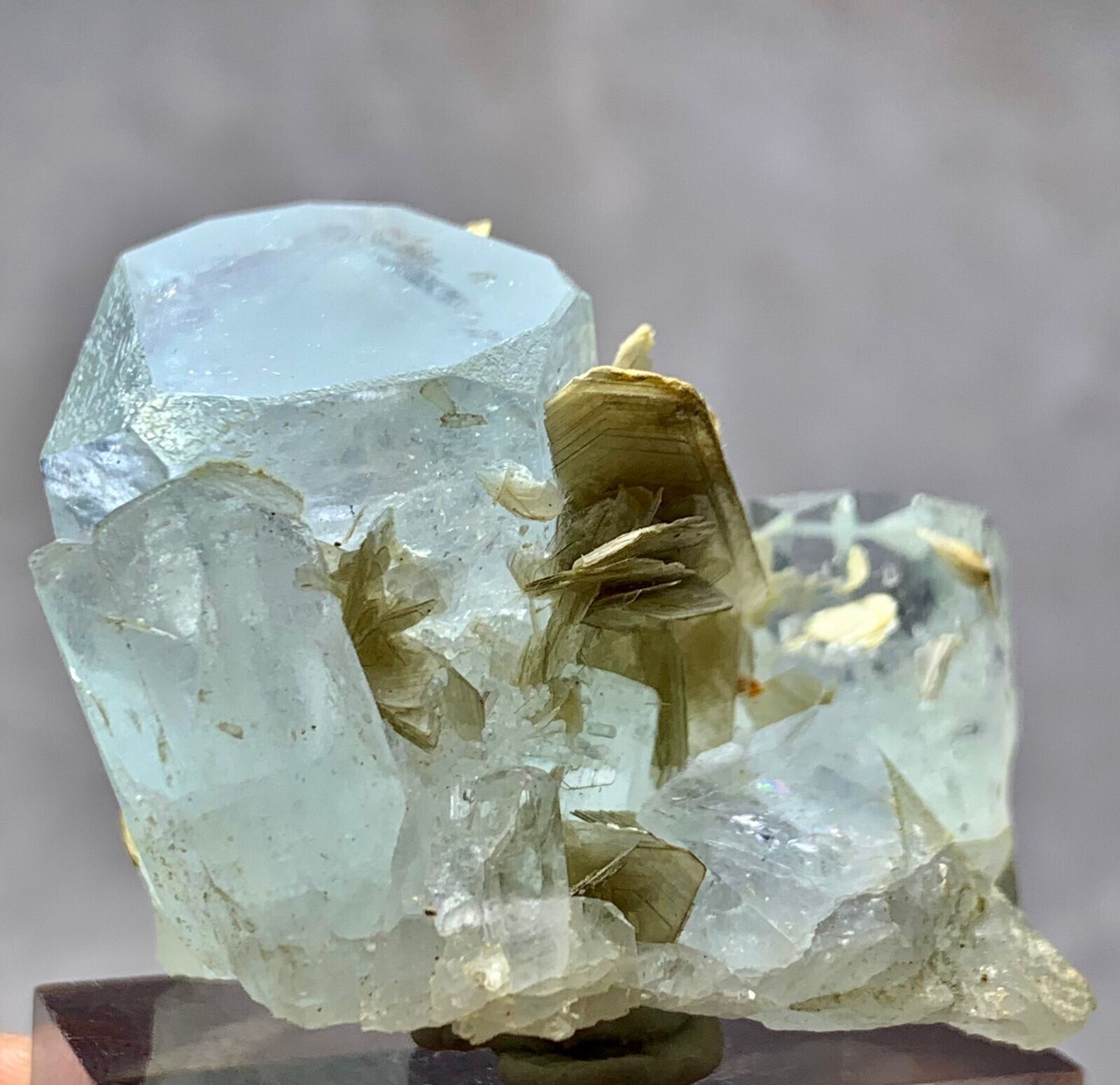 222 Cts Terminated Aquamarine Crystal bunch from Skardu Pakistan