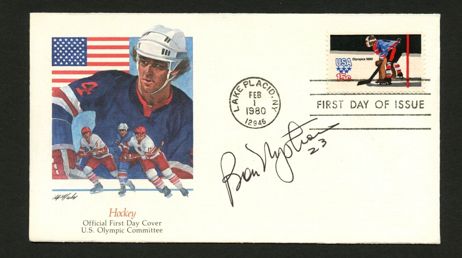 Bob Nystrom signed autograph auto FDC cover Canadian Ice Hockey Player PC240