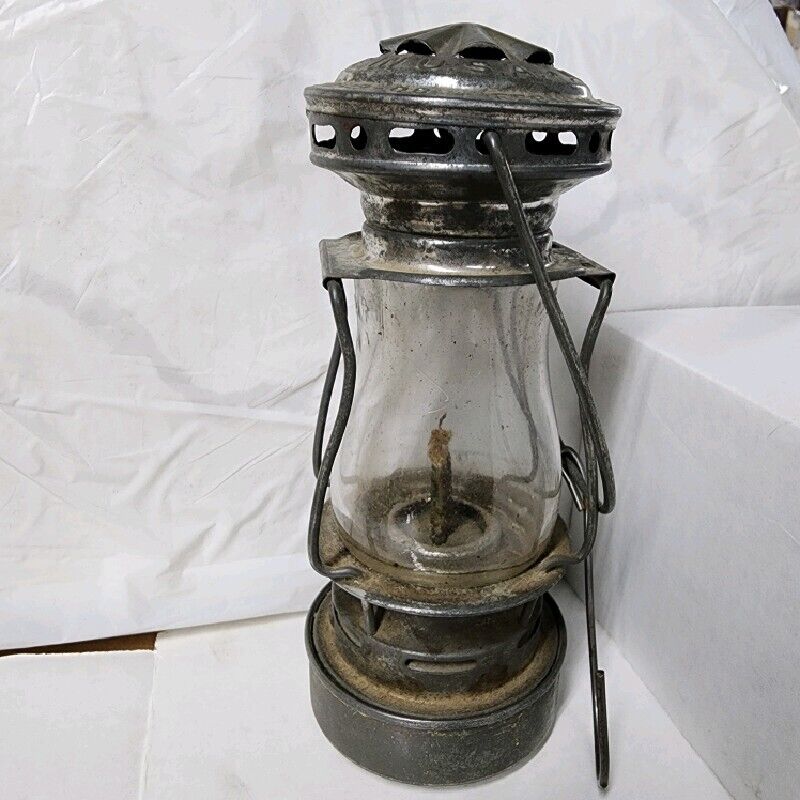 Antique Dietz Sport Skater Lantern Lamp Globe Dated Feb 10, 1914 N.Y. USA