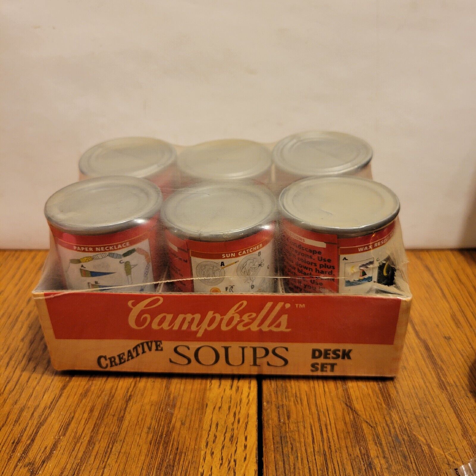 Campbell creative soup desk set 1996 brand new sealed 