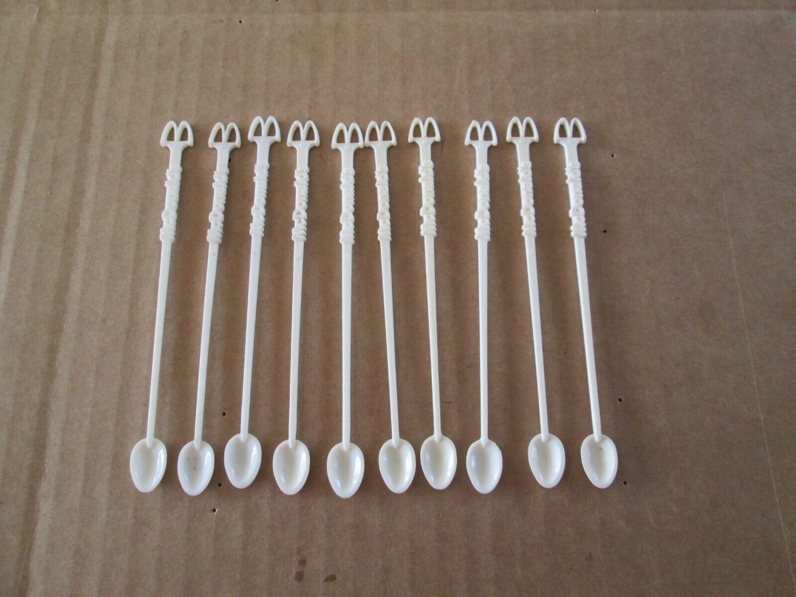 Vintage Lot (10) McDonald\'s McSpoon  Coffee Stirrers - recalled by McD\'s in 70s