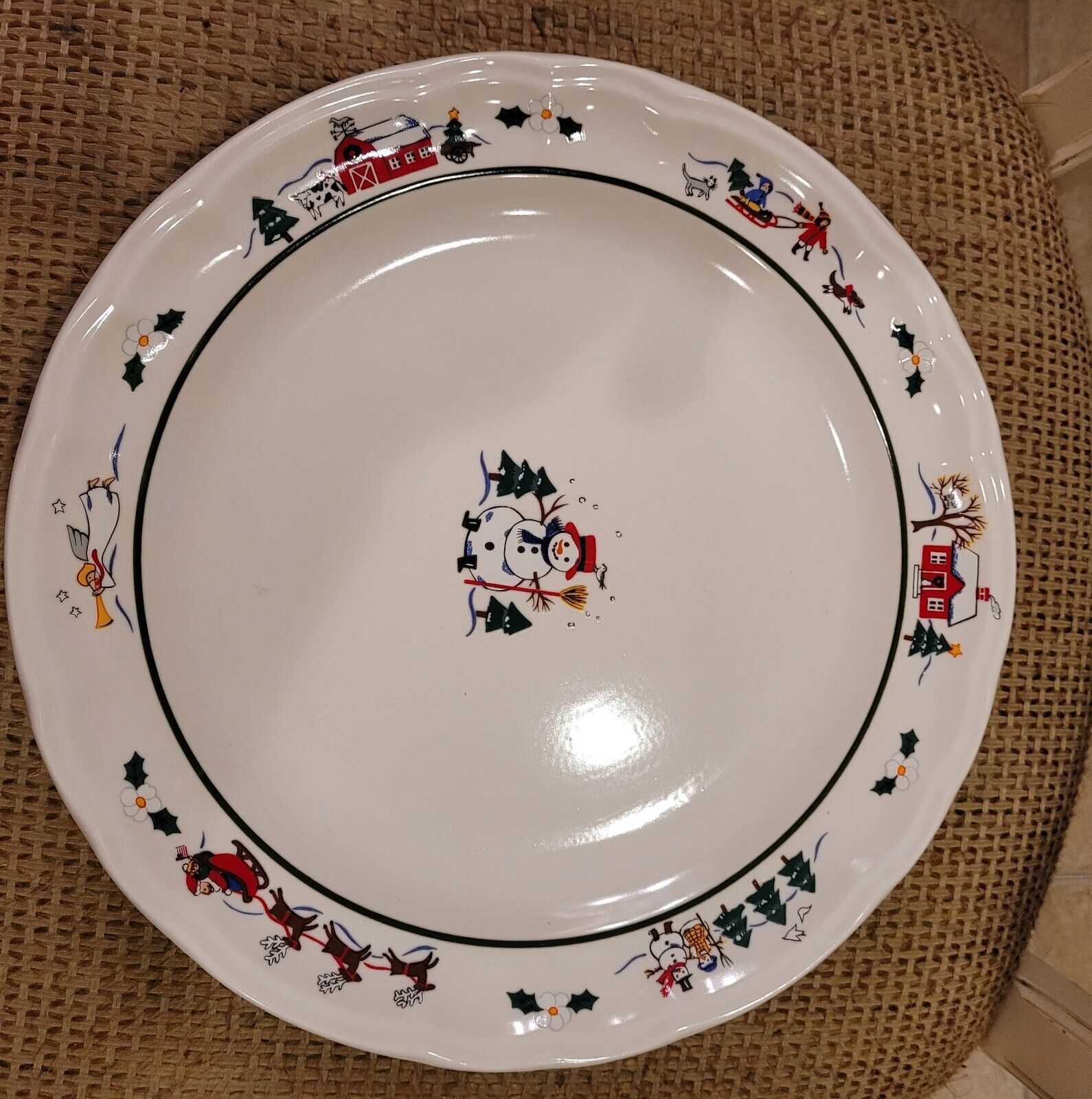 Phaltzgraff Vintage Frosty The Snowman Complete Dinner Service For 4