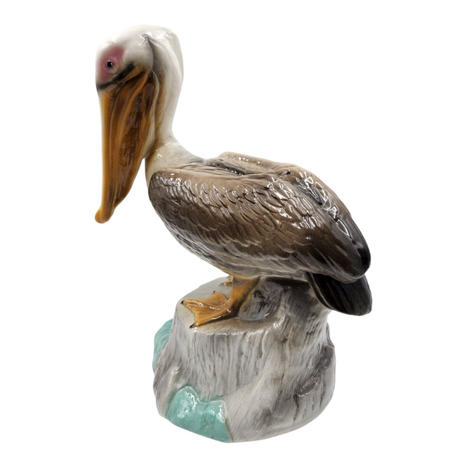 Huge Pelican Figurine Porcelain Ceramic Bird Sculpture Statue 21.5\