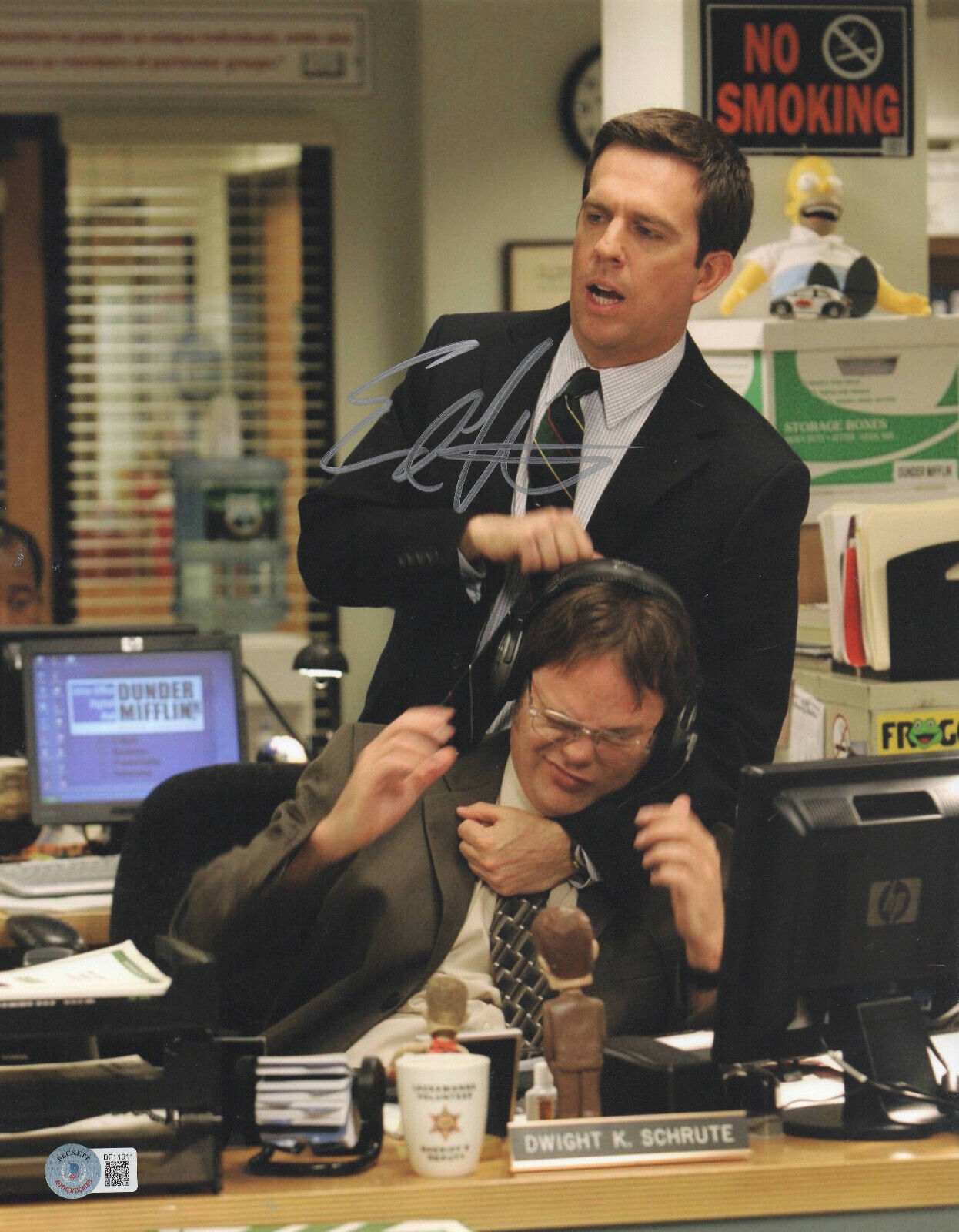 ED HELMS SIGNED AUTOGRAPH THE OFFICE 11X14 PHOTO BECKETT BAS COA ANDY