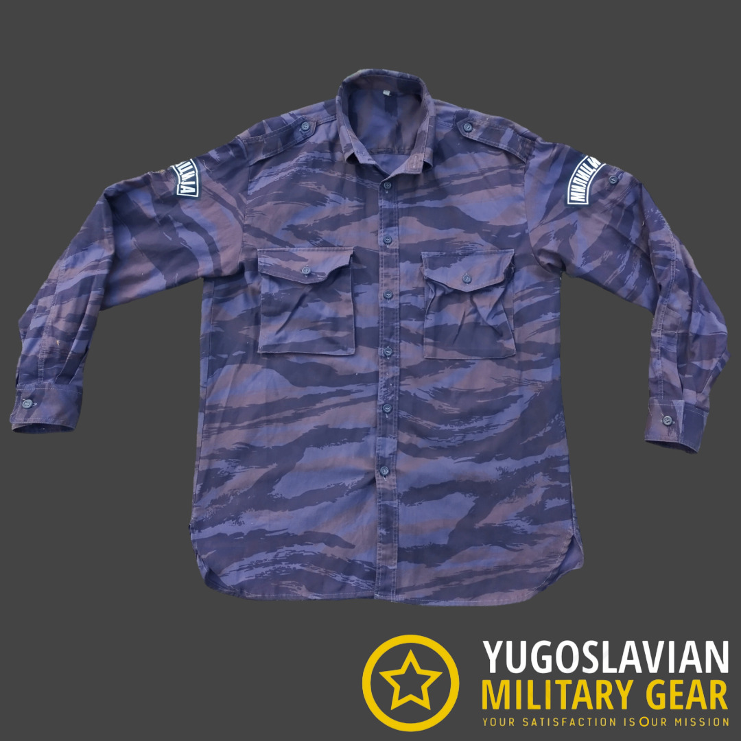 Yugoslavia/Serbia/Bosnia/Balkan Wars Police Militia PJP Blue Tigerstripe Shirt
