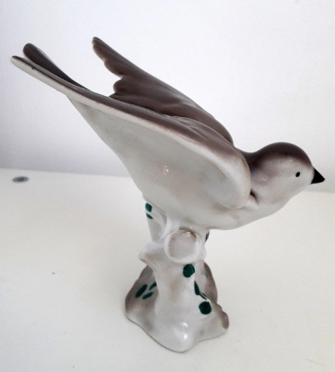 Vintage Romanian ceramic porcelain swallow bird home decor 1970s Romania Europe