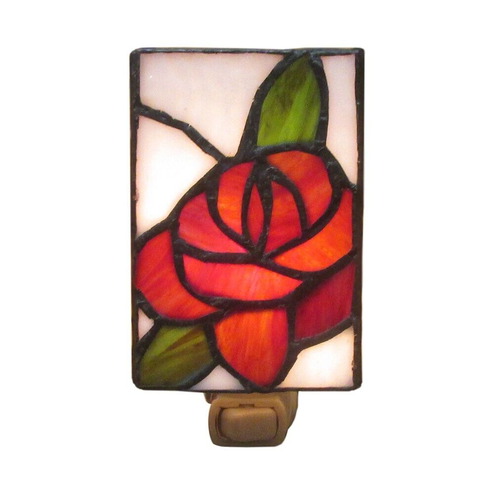 Rose Stained Glass Night Light