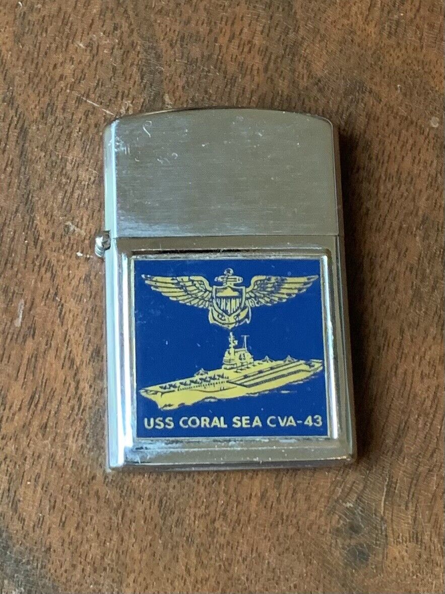 Vintage Commercial Products Lighter: USS Coral Sea CVA-43/ DeSouza MMC Retired
