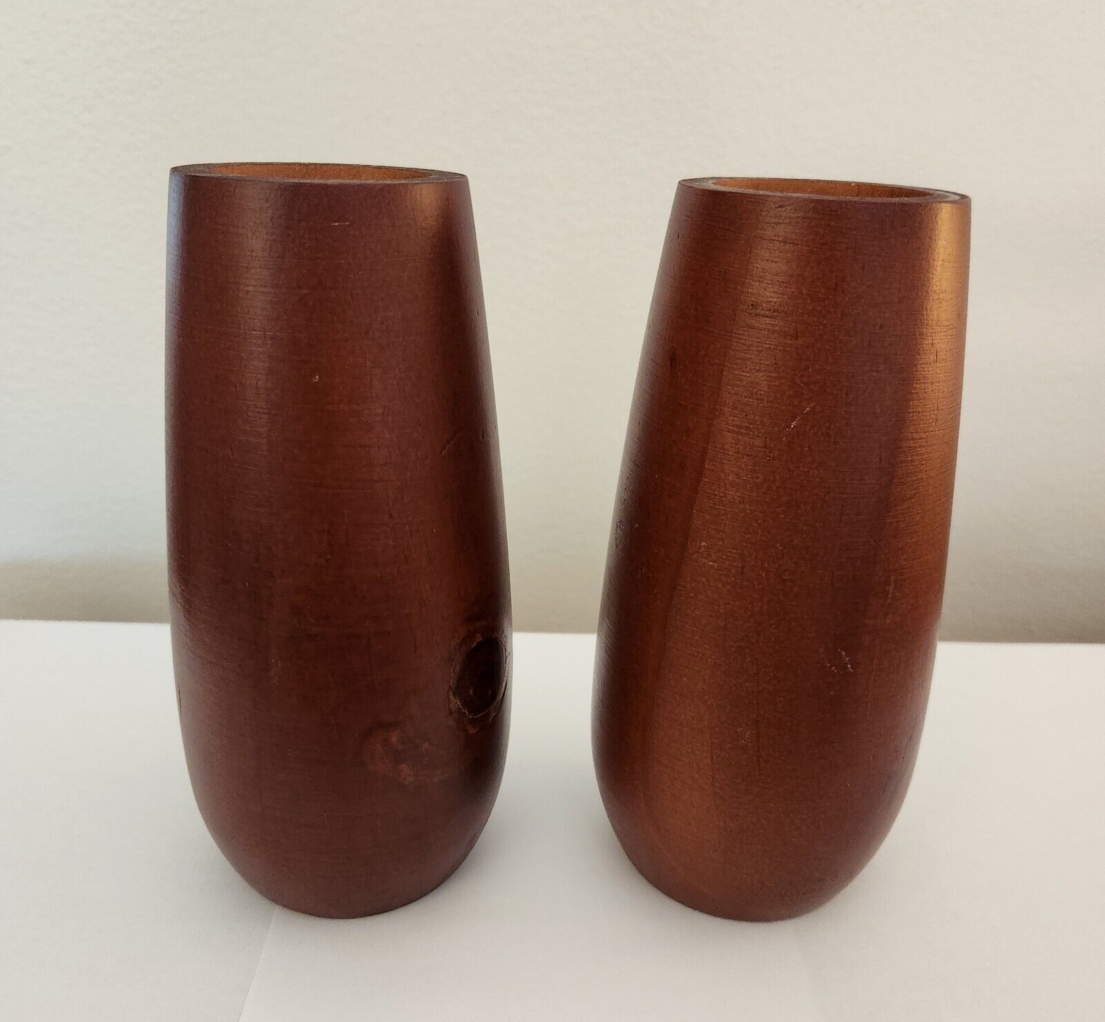 Yankee Candle - Candle Holders Brown Wood Round - Set Of 2 Candleholders