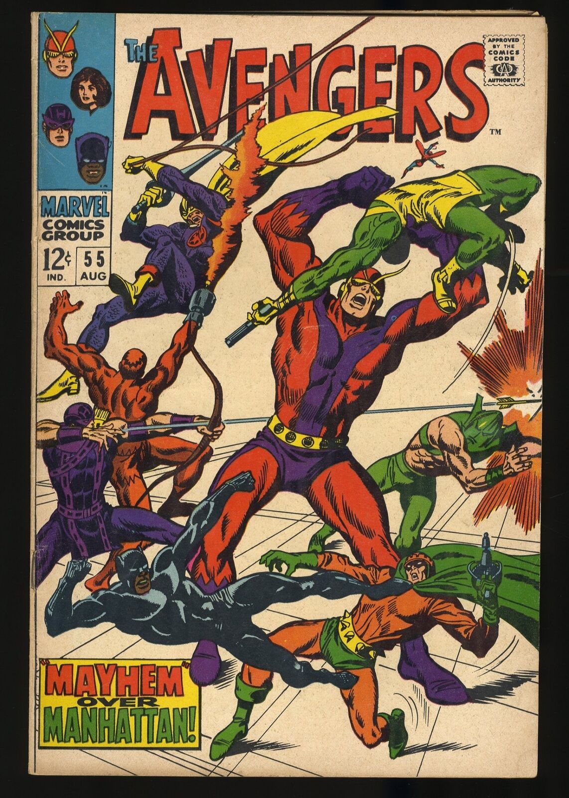Avengers #55 FN- 5.5 1st Appearance of Ultron Black Knight Marvel 1968