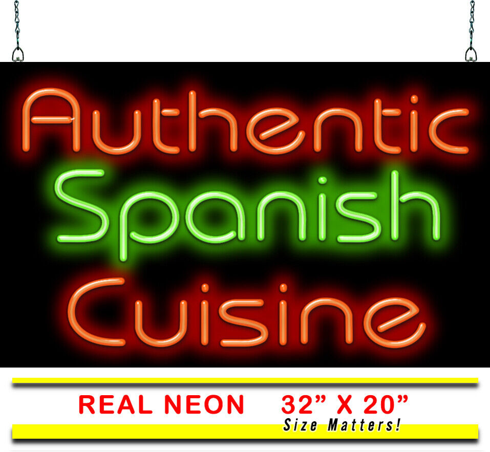 Authentic Spanish Cuisine Neon Sign | Jantec | 32\