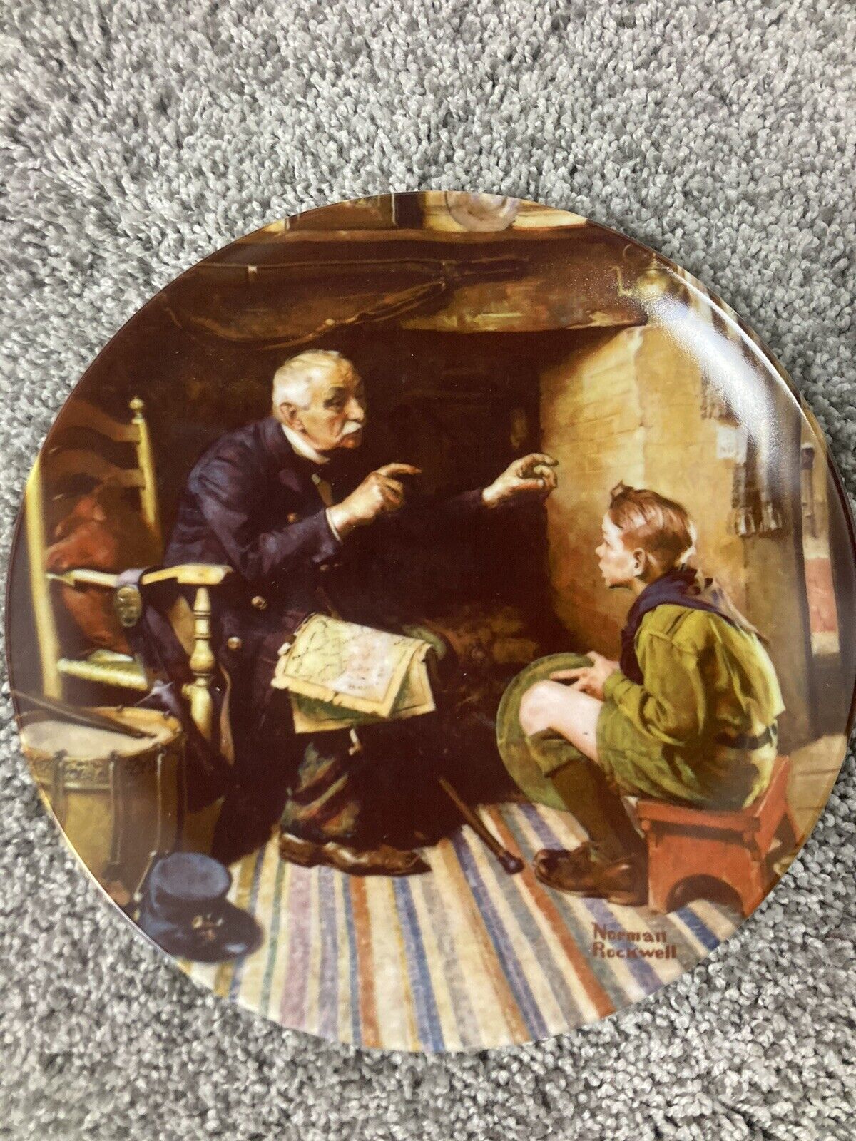Knowles Norman Rockwell Collectors Plate - The Veteran - 1988