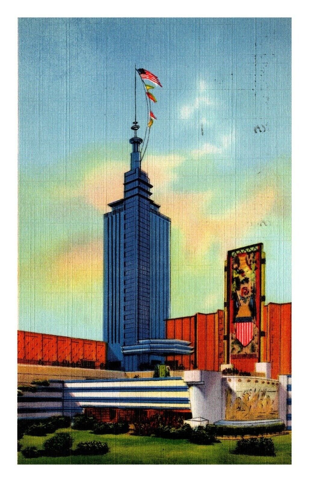 1933 Chicago World\'s Fair Hall of Science Illinois Vintage Postcard 