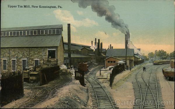 1912 New Kensington,PA Upper Tin Mill Westmoreland County Pennsylvania Postcard
