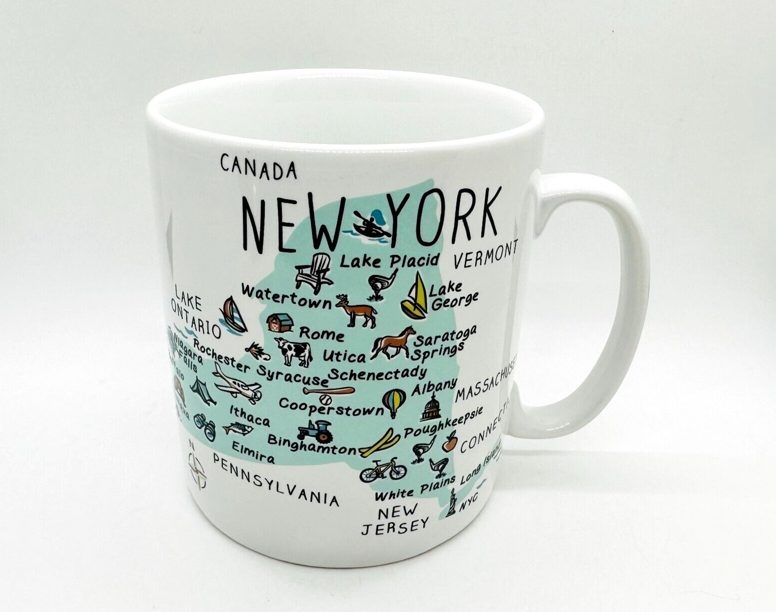 222 Fifth My Place NEW YORK STATE Jumbo Coffee Tea Mug Cup 28 Oz