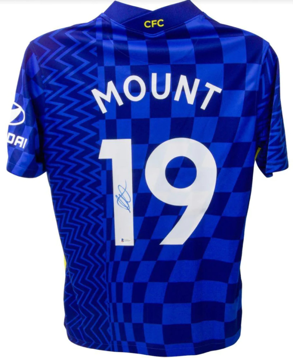 Mason Mount Signed Chelsea 2021 Home Jersey (Beckett)