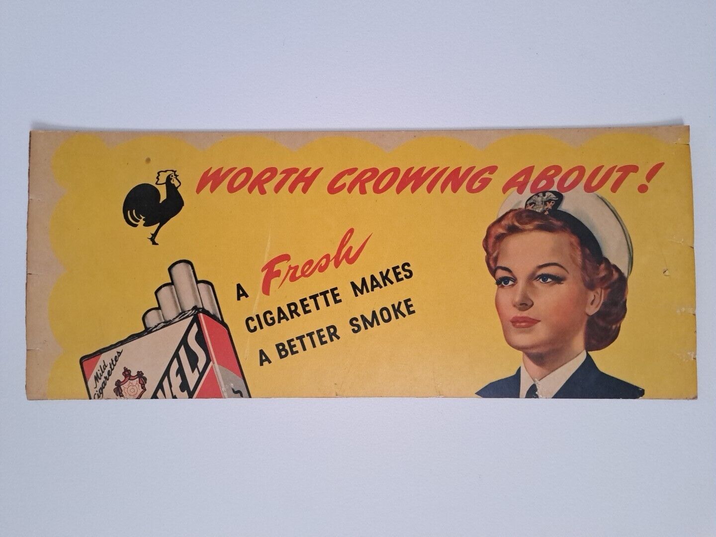 U.S. WWII Marvels Mild Cigarettes Poster Wartime Ad \