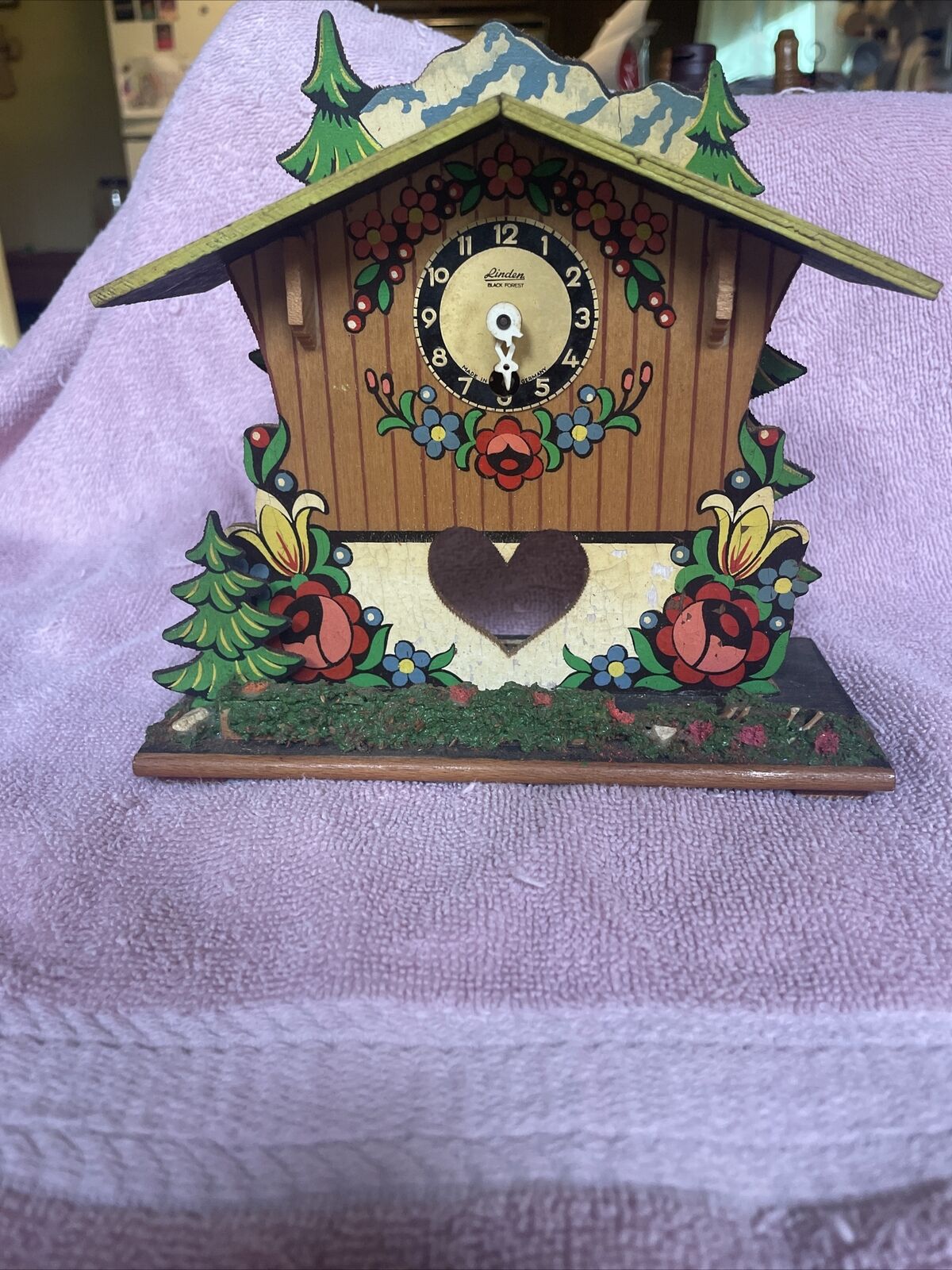 Vintage Handmade Cuckoo  Clock Made In Western Germany For Parts Only