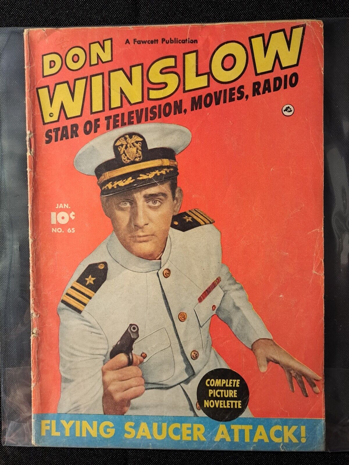 Don Winslow Star of Television Movies Radio Jan 10 cent 65 Fawcett Publication