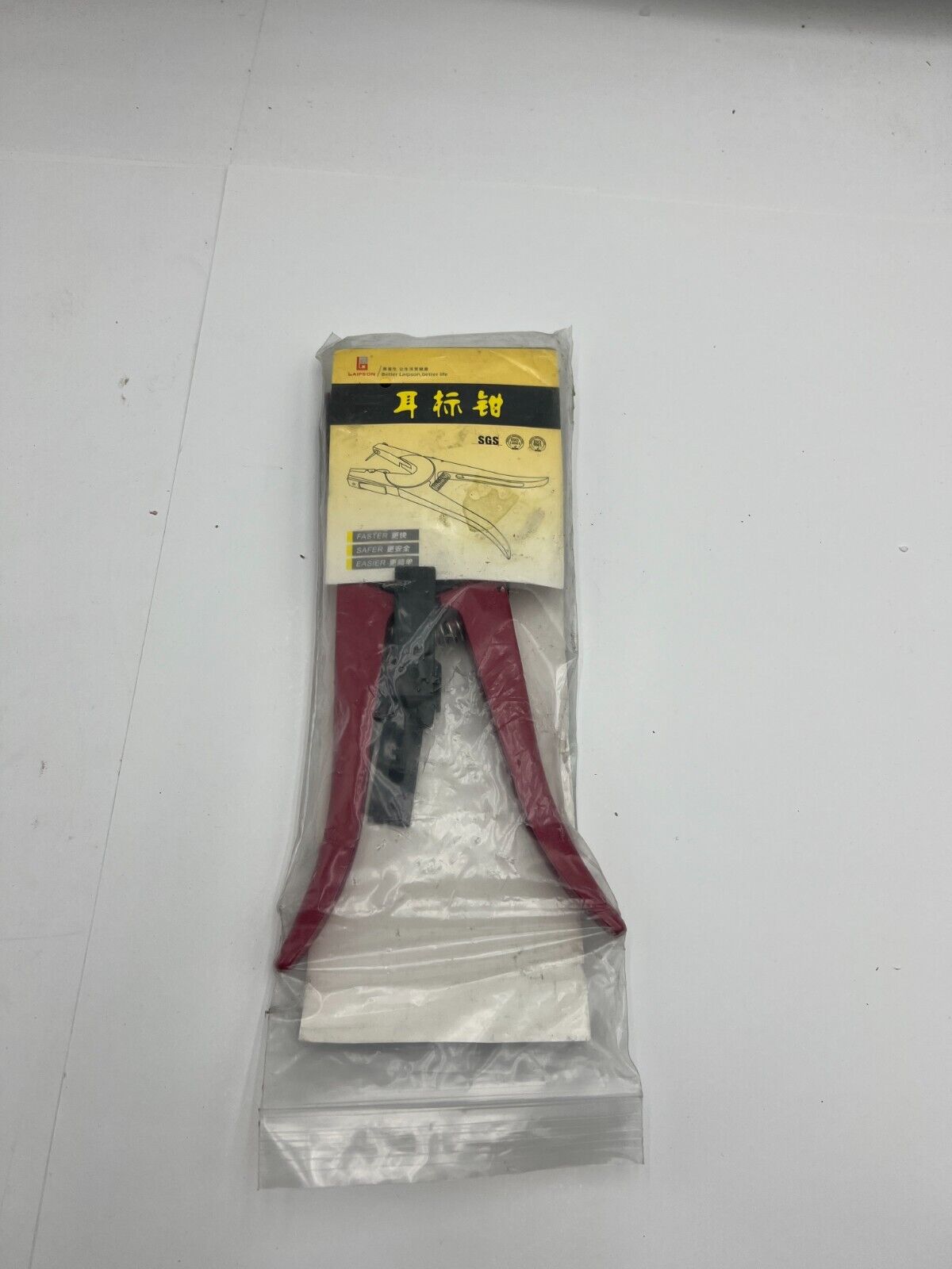LAIPSON 471000 VETERINARY EAR TAG APPLICATOR EAR TAG PLIERS RED - FAST SHIPPING