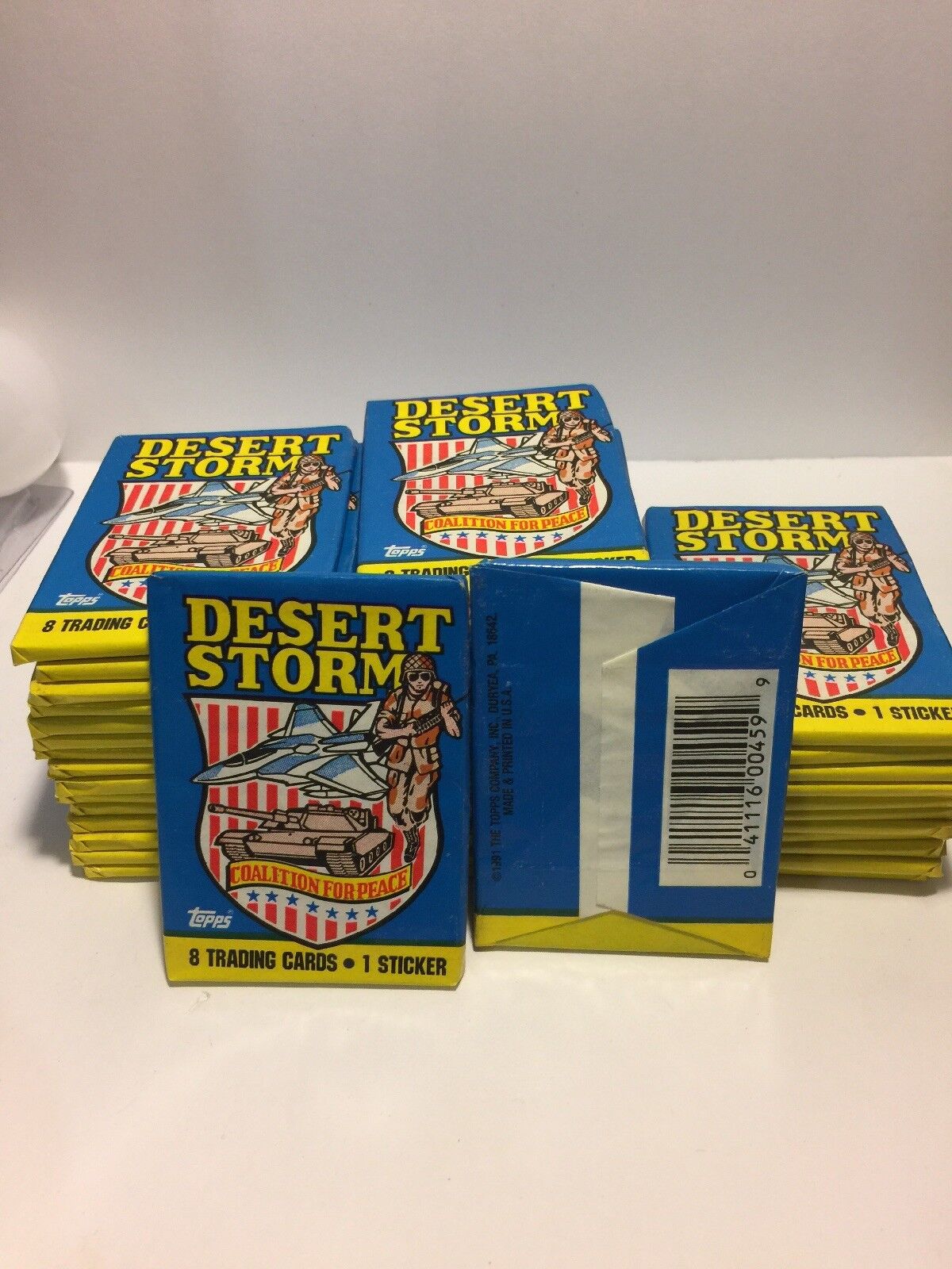 Desert Storm trading cards this auction is for single packs.