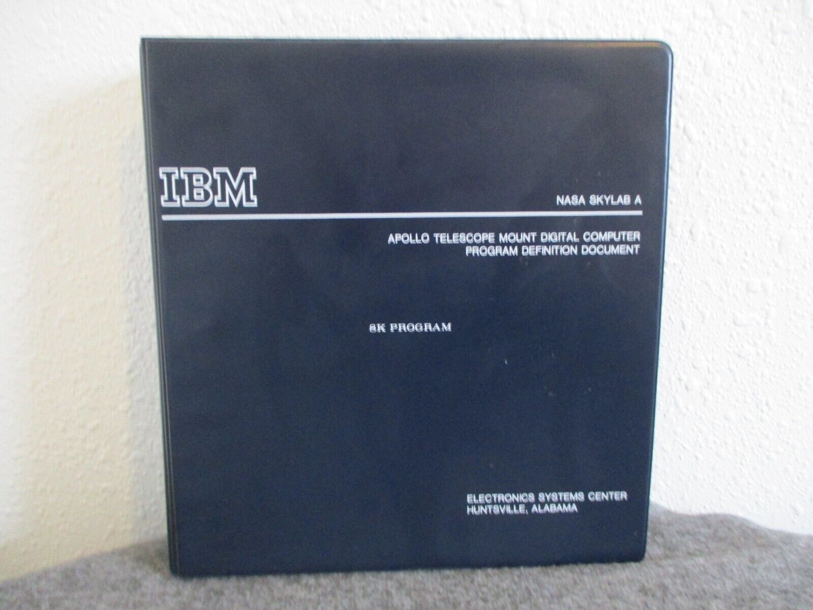 1970s IBM NASA MSFC APOLLO SKYLAB A AUTHENTIC BINDER (EMPTY) ATMDC PROGRAM