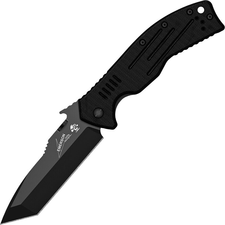 Kershaw Emerson CQC-8K Black G10 Handle Black Tanto Blade Knife Wave 6044TBLK