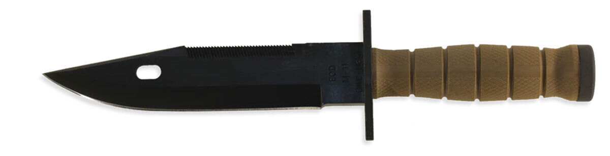 Ontario Knives M11 EOD 1982 Fixed Blade Knife Tan Kraton Black Stainless