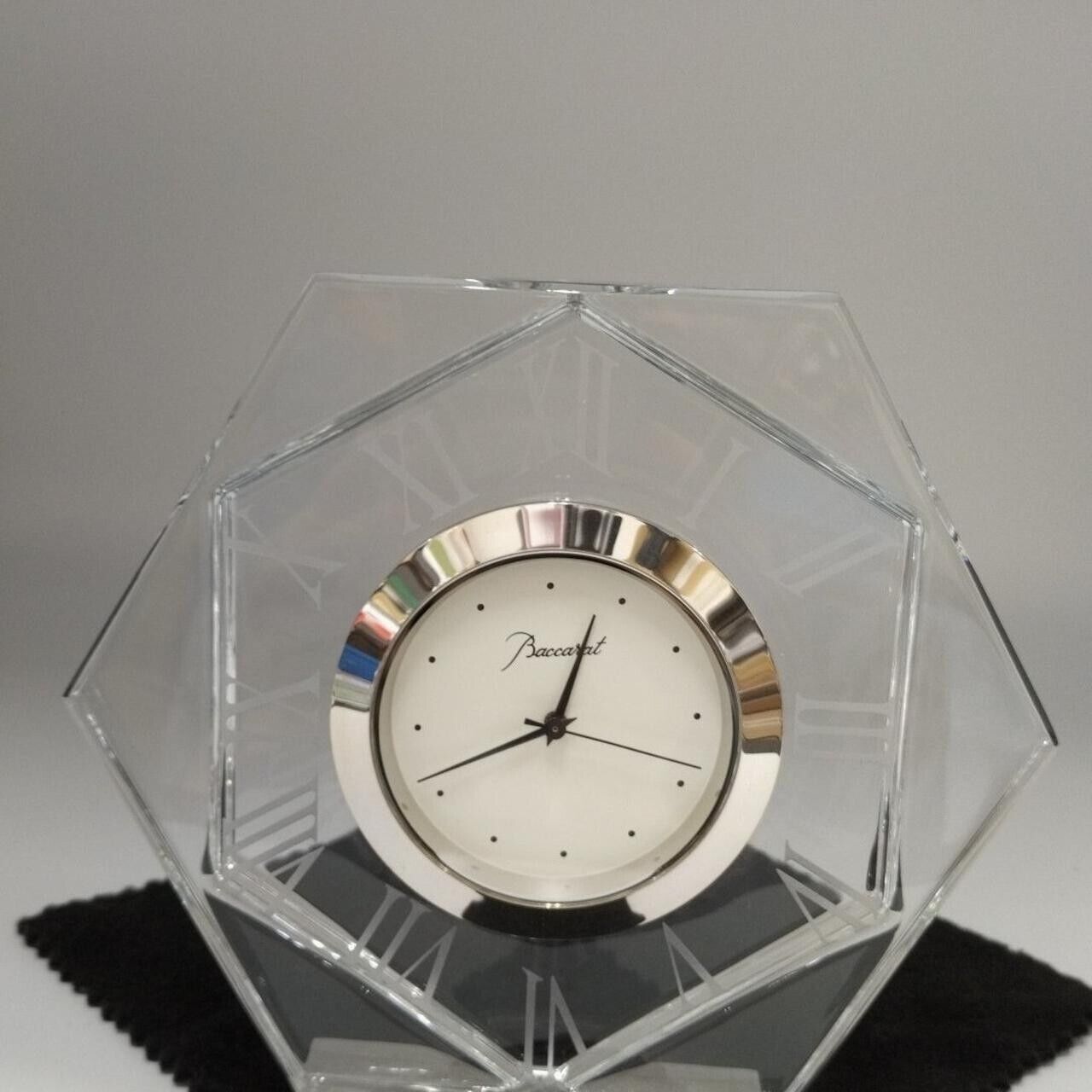 Baccarat Crystal Rock table clock abysse