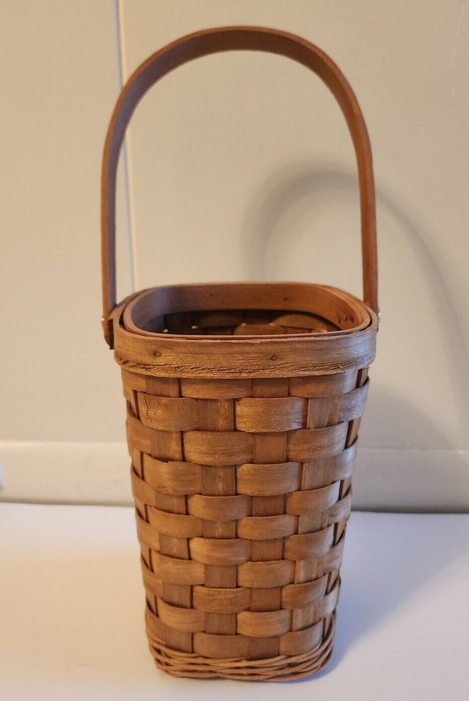  Square Woven Wood Basket 7.5\
