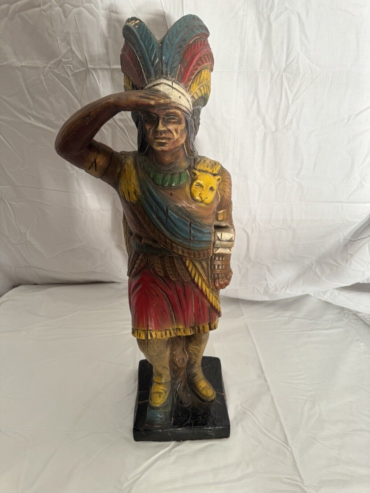 Vintage Indian Display Figure Alfco NY 1950s  24” Alfco Cigar Store