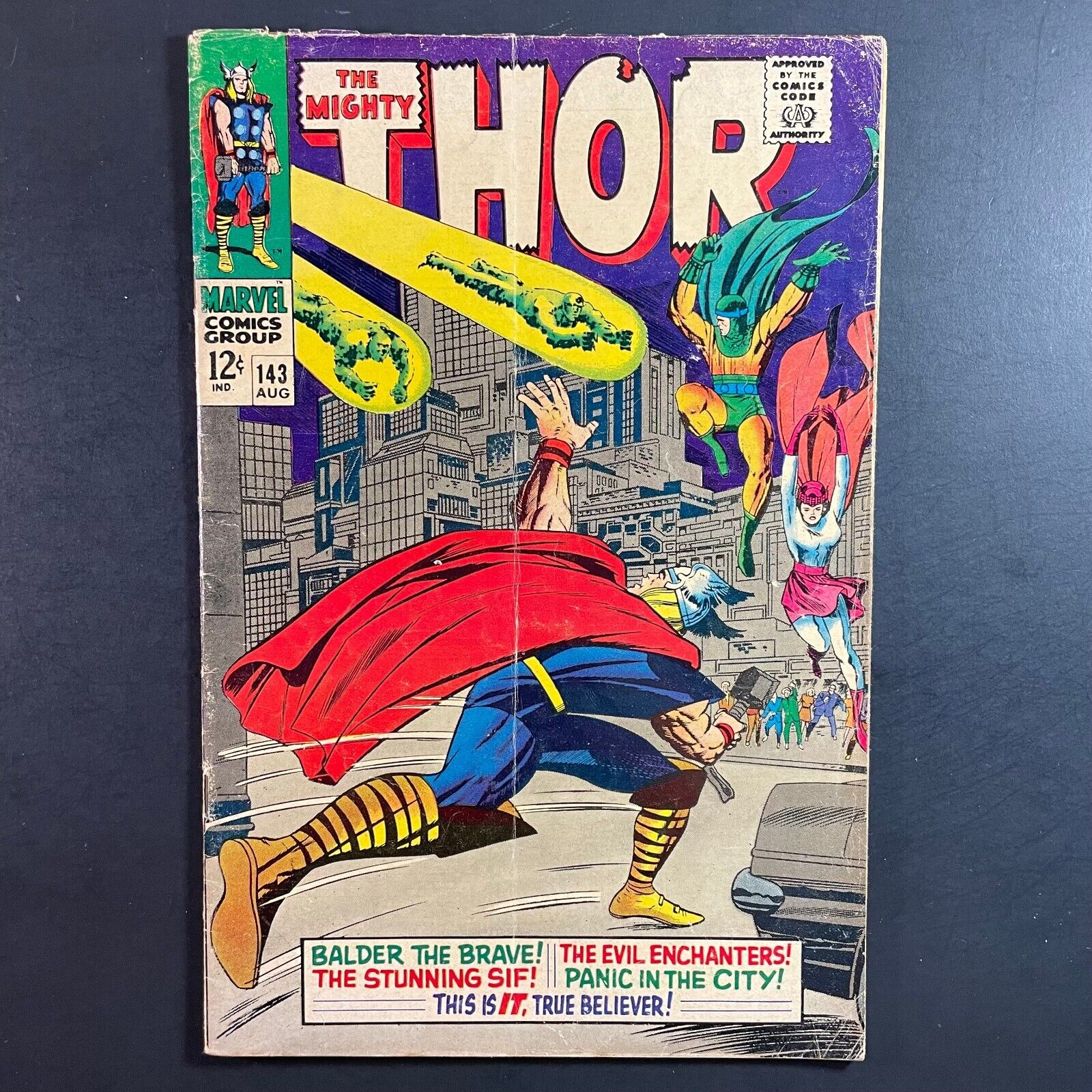 Thor 143 KEY Silver Age Marvel 1967 Stan Lee comic Jack Kirby cover Enchanters