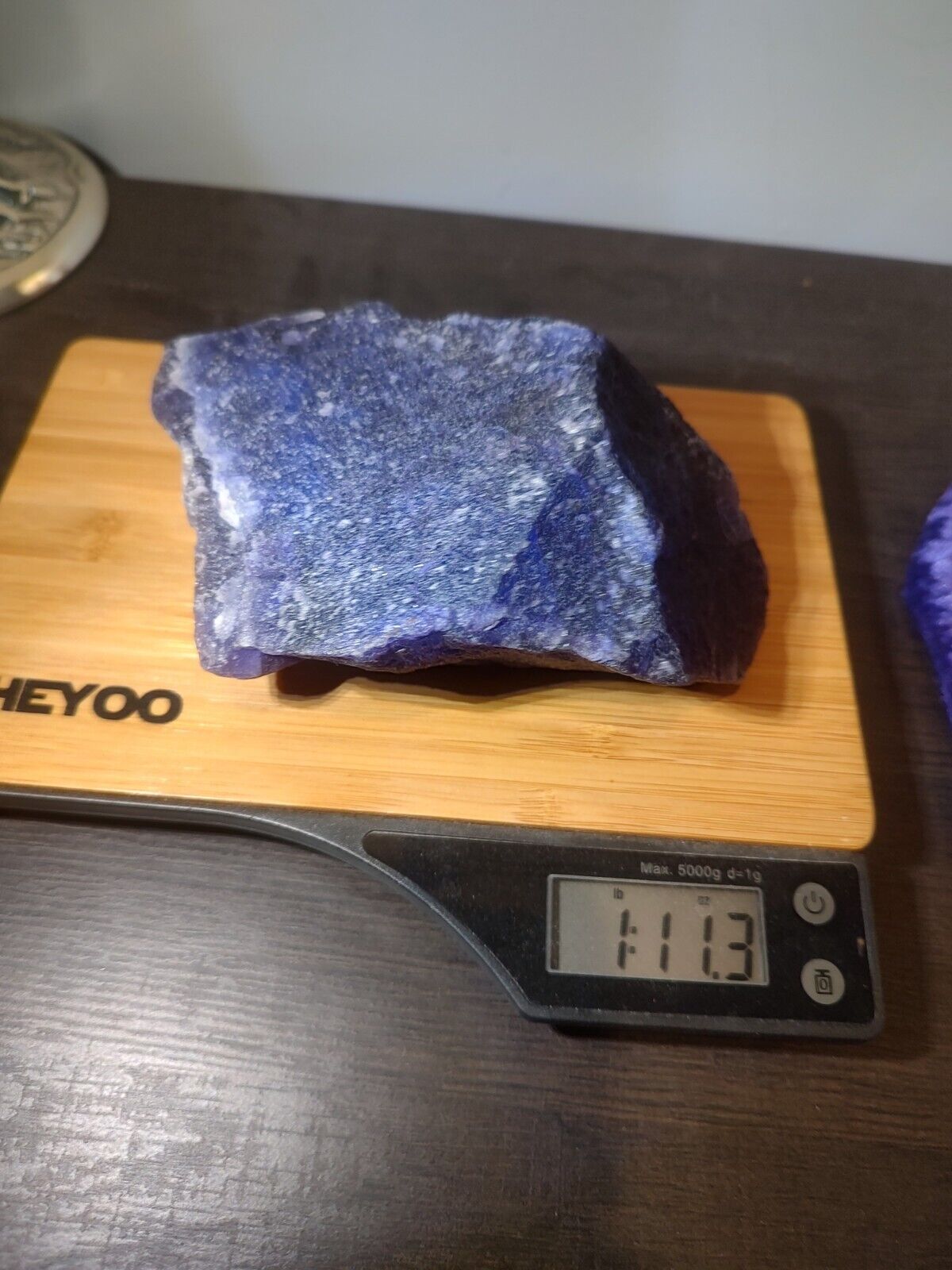 1.11lb Large Natural Purple Raw Ore Of Lilac Jade Quartz Crystal Rough Specimen