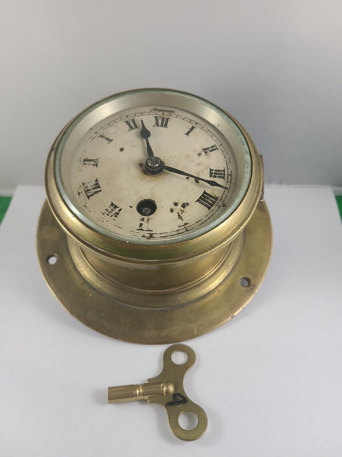 Antique  Military WWII Ship Clock,Made in Great Britain 1941 Royal Navy ,working