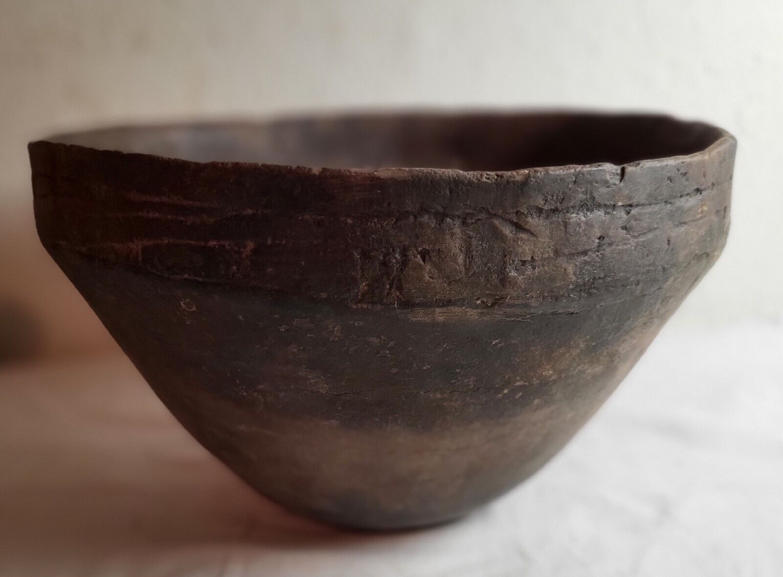 Large Ripley Engraved Caddo Bowl Ancient Native American Indian Pottery