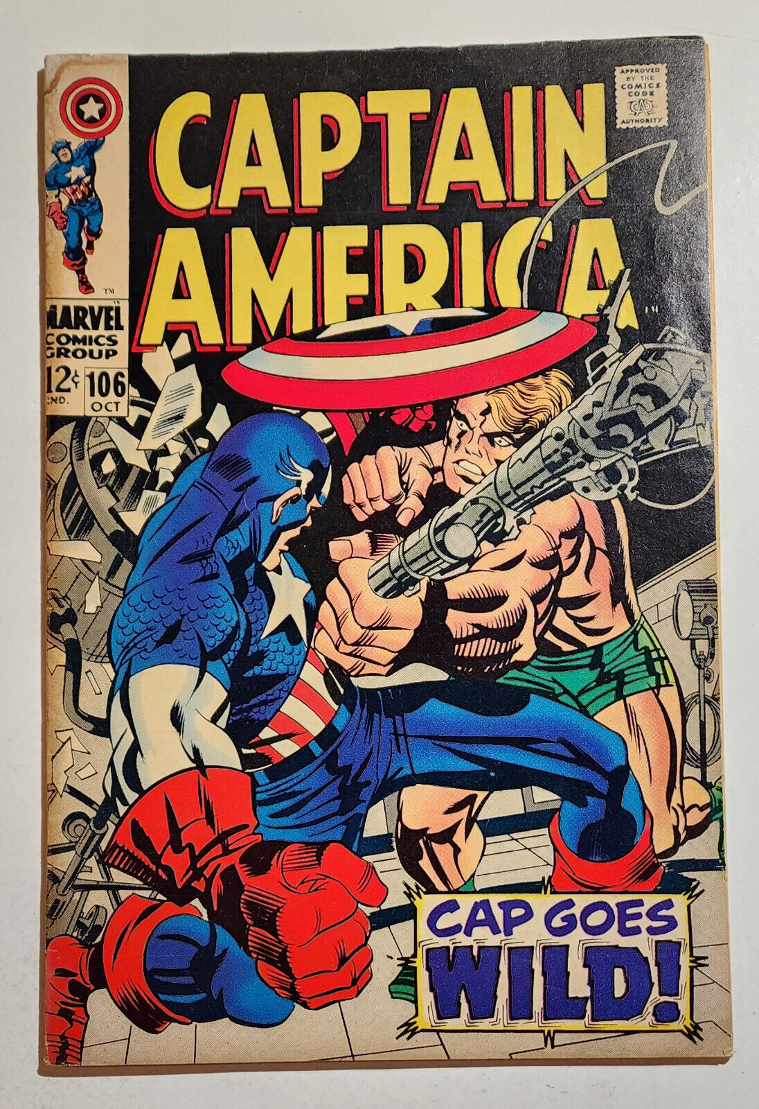 CAPTAIN AMERICA  #106 JACK KIRBY, ICONIC COVER-  I combine shipping