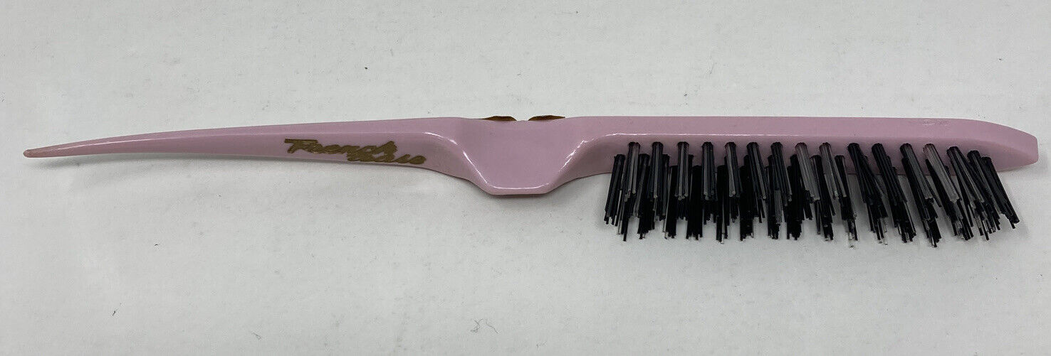 VINTAGE HOWARD 333 FRENCH TEASE HAIR BRUSH PINK UNUSED WITH STICKER NOS