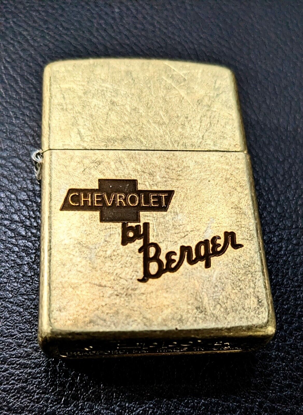 Chevrolet By Berger Classic Mucle Car Dealer Brass Zippo HTF Retro Nice 