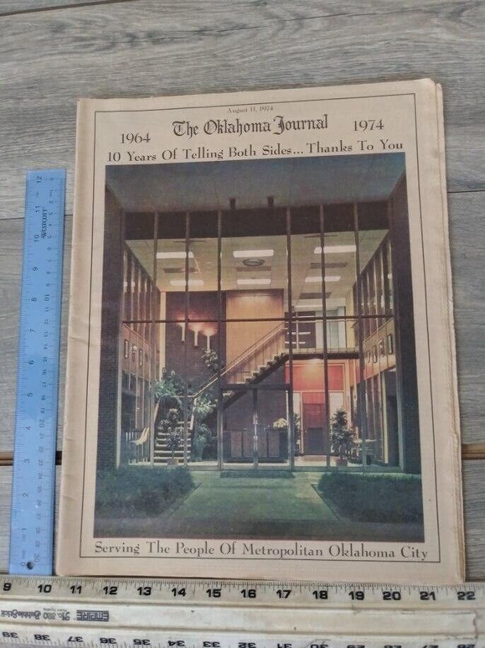 Vintage August 11, 1974 10 Years Of Telling Both Sides Oklahoma Journal