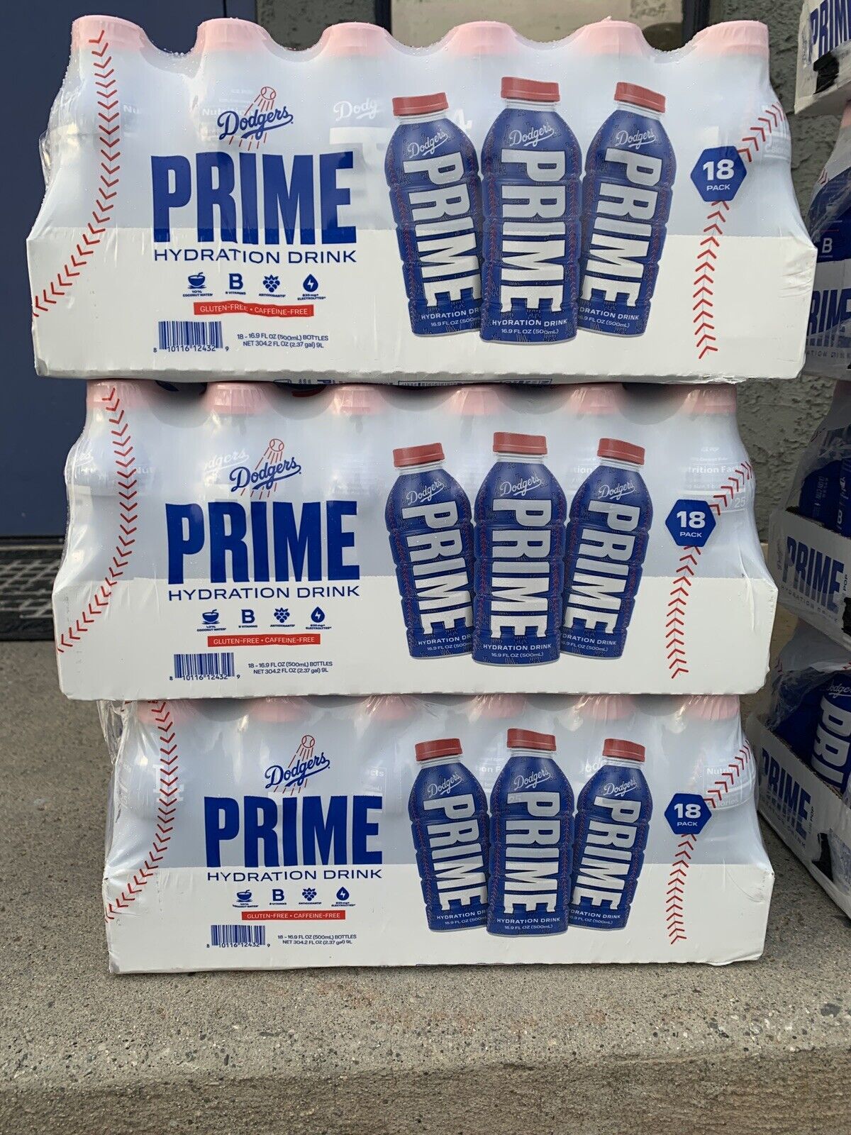 SUPER RARE LA dodger Prime Hydration Drink 18 PACK BUBBLE WRAPPED FAST SHIPPING