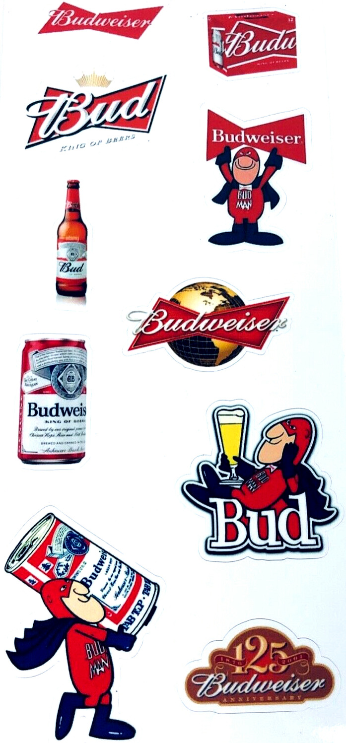 Budweiser Stickers Bud Man by Checkered Flag Racing 1991 edition old school New